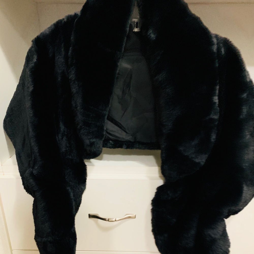 Faux mink stole